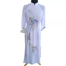 Vietnamese Traditional AO DAI Women’s Dress Top ONLY XS, No Tag SEE Measurements