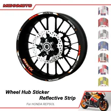 For Honda CBR1000RR-R Fireblade SP HRC REPSOL Rim Wheel Reflective Decal Sticker (For: 2015 CBR1000RR)