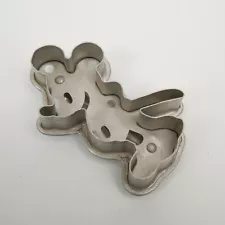 Vintage Mickey Mouse Cookie Cutter Metal Bent Handle