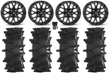 ITP Hurricane 14" Wheels Black 28" Outlaw Max Tires Polaris RZR XP 1000 / PRO XP