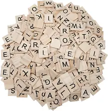 400 Pcs Wood Scrabble Tiles DIY Wooden Letters For Spelling Tile Game Bulk NEW