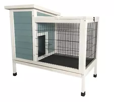 Seny Wooden Rabbit Hutch Bunny Cage for Indoor Outdoor W38 x D22.5 x H34