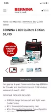 sewing machines for sale bernina L890 Quilters Edition