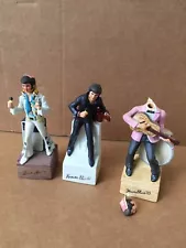 miniature elvis ceramic decanter lot music box three total empty