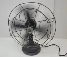 Antique Robbins & Myers Electric 3 Speed Oscillating 18" Fan 4 Blades 1604-A