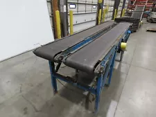 New London Engineering 12"x 11' Double Belt Conveyor 2-Way Center Drive 30 FPM