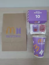 BTS Meal x McDonalds MALAYSIA 2021 Empty Meal Bag + Cup + Nugget Box + Sauce [A]