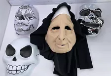 The Town Nun For You Mask Face Latex Adult Sister Veil Halloween MASK LOT OF 4