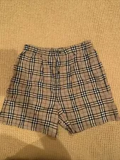 Burberry London Men’s Boxer Briefs Cotton Shorts Nova Check Monogram Size S