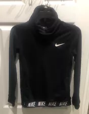 Nike Youth Medium Shirt Dri-Fit Black Pulllover Turtle Neck