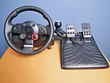 Logitech GT Driving Force Racing Game Wheel+Foot Pedals for PC/PS2/PS3 E-X5C19