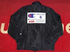 *SALE* 2018 F/W SUPREME CHAMPION LABEL COACHES JACKET BOX LOGO TEE BLACK S SMALL