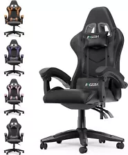 Leather Video Gaming Racing Chair Ergonomic Swivel Computer Office Desk Chair