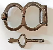 For Sale: Heavy Boer War Type Plug 8 Handcuffs