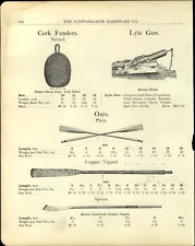 ca 1903 PAPER AD Ship's Lyle Gun Short-Barreled Cannon Cork Fender