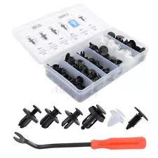 100pc 6size Auto Car Door Fender Bumper Push Plastic Rivets Retainer Clips +Tool (For: Honda)