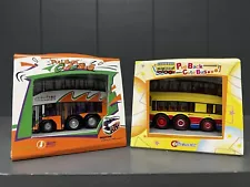 2 Boxed Limited Edition Pull Back Cute Buses Neoplan Centroliner Volvo Olympian