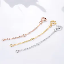 1pcs Hot Sale Real 18k Gold Extended O Chain For Necklace Or Bracelet 5cmL