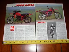 1982 HONDA XL250R - ORIGINAL ARTICLE XL 250