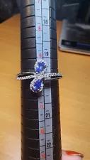 Sterling Silver Tanzanite Color Ring