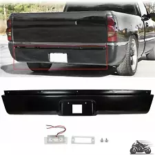 Rear Bumper Roll Pan w/LED License For 1999-2006 Chevy Silverado GMC Sierra 1500