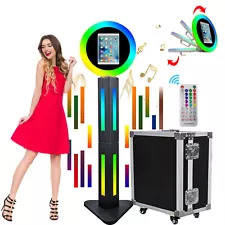 Detachable 360 Photo Booth For10.2'' Ipad W/CASE APP Control RGB Light Music Box