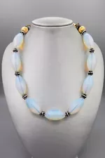 Masha Archer Opalite Necklace, Signed, San Francisco – Excellent – 17.5" to 21"