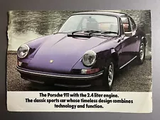 1973 Porsche 911 2.4 FACTORY issued Folder / Brochure, English - RARE!! Good