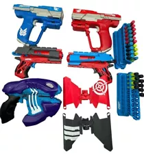 Mattel BoomCo Lot Dart Gun Blasters Pistols Slide Action Darts Halo Clips Toy