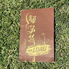 1950s The Luau Beverly Hills Menu Tiki Rum Drinks Polynesian Tiki Bar MCM