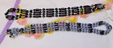 Magnetic Hematite Crystal Bead Necklace/Bracelet Lot of Two Necklaces