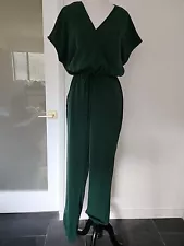 Dark Green V Neck Jumpsuit Romper Size M (6)