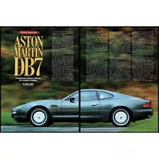 1995 Aston Martin DB7 Coupe British Sports Car 3 Page Vintage Print Article