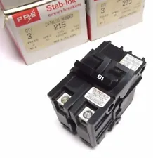 FPE Federal Pacific NA215 STAB-LOK 2 Pole 15 Amp 240 Volt Circuit Breaker NEW!