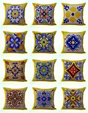 10pcs cushion covers Mexican Spanish talavera dining chair bulk lot