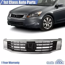 Front Chrome Trim Bumper Grille For 2008-2010 Honda Accord Sedan 4Dr HO1200189