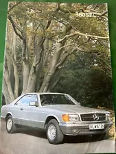 Mercedes Benz Merc 380SEC Original Car Sales Brochure Collectable 1981