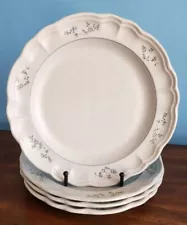 SALE!! Set of 4 Pfaltzgraff HEIRLOOM Stoneware Dinner Plates 10.5" USA ðºð¸ EUC