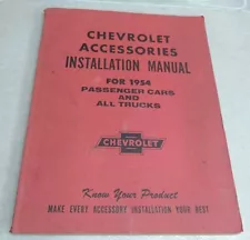 1954 Chevrolet Accessories Installation Manual Car & Truck 54 Chevy