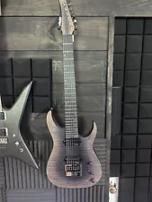 Schecter Banshee Mach-7 Evertune 7-String Guitar, Ebony, Fallout Burst