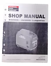 Genuine Honda SHOP Manual Generator EU2000i + Companion 61Z0700E9 2001-12 9th Ed