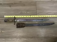 WWII WW2 Japanese Nagoya Arsenal Arisaka Bayonet w/ Scabbard and Frog!