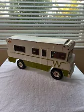 Tonka Winnebago Indian RV Motorhome Camper Pressed Steel, 1970's w/ 2 people