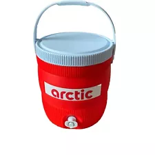 Vintage ARCTIC 2 Gallon Water Jug Cooler Bright Red