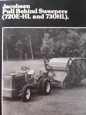 Jacobsen Olathe Pull Behind Hydro Sweeper PTO Lawn Tractor Sales Brochure Manual