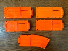 Lot Of 5 Nerf Dart Round Clip Magazine For Nerf Gun (12 Rounds; 10 Round/Banana)