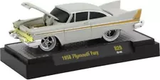 1958 Plymouth Fury Iceberg White with Gold Stripes Ground Pounders Release 20 in