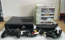 Xbox 360 S Console 250gb BUNDLE 15x Games w/ OEM Controller TESTED FIFA NBA 2K12