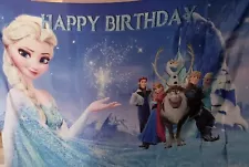 Disney Frozen "Happy Birthday" Backdrop.