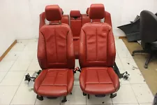 12-18 OEM BMW F30 335i 340i Sedan RED Dakota Leather Interior Heated Seats SET